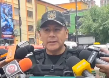 El subcomandante departamental de la Policía de La Paz, Andrés Paz Estrada. Policía.