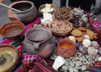 El apthapi, una preparación documentada por la Unesco. FOTO; Ministerio de Culturas