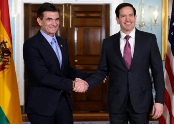 El presidente Rodrigo Paz y el secretario de Estado de EEUU, Marco Rubio. (Foto: EEUU)