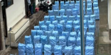 Las bolsas de yute con la droga/FELCN