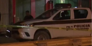 La Policía llegó al lugar del tiroteo/Captura Unitel