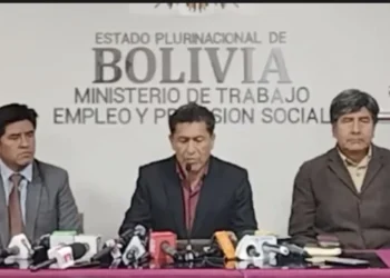 Conferencia de prensa del ministro de Trabajo, Edgar Morales. FOTO: Captura Ministerio de Trabajo