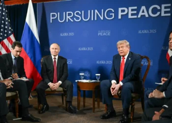 Putin y Trump en su último encuentro en Alaska/AFP