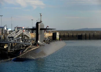 Un submarino nuclear en la base naval de Ile Longue, al oeste de Francia/AFP