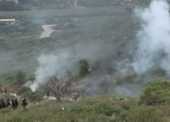 Enfrentamientos en Colcapirhua. Foto: captura video Kechy Flores.