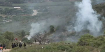 Enfrentamientos en Colcapirhua. Foto: captura video Kechy Flores.