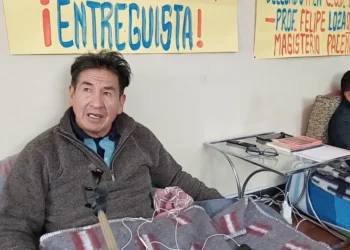 José Luis Álvarez, dirigente del magisterio urbano paceño. Foto:  Captura RRSS