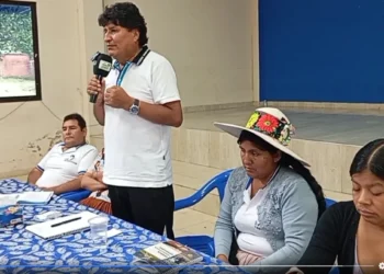El expresidente Evo Morales participa de un encuentro en Lauca Ñ.