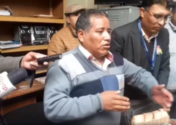 El dirigente de los maestros rurales Richard Calle.