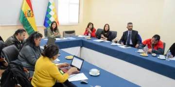La reunión para abordar el tema. Foto: Ministerio de Educación.