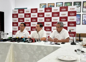 Los directivos de Anapo durante la conferencia de prensa. (Foto: Anapo)