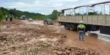 El tramo afectado fue intervenido y se pudo rehabilitar. Foto: Ministerio de Obras Públicas.
