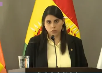 La viceministra Andrea Barrientos convoca al Consejo Nacional de Autonomías. Foto: Captura Btv.