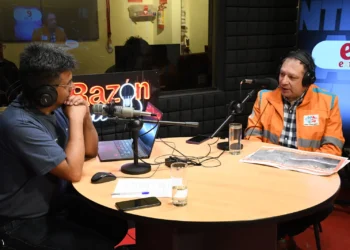 Juan Pablo Palma en entrevista con La Razón Radio. Foto: Oswaldo Aguirre.