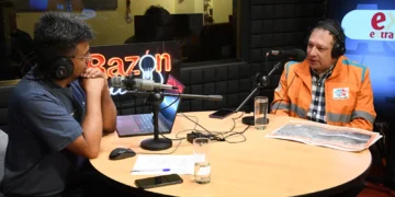 Juan Pablo Palma en entrevista con La Razón Radio. Foto: Oswaldo Aguirre.