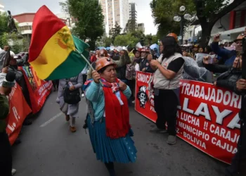 El Comité Nacional de Amas de Casa Mineras ingresó en huelga de hambre. Foto: DTV.