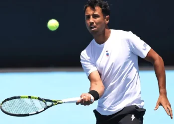 Dellien en su partido de hoy. (FOTO: Road to Australia9