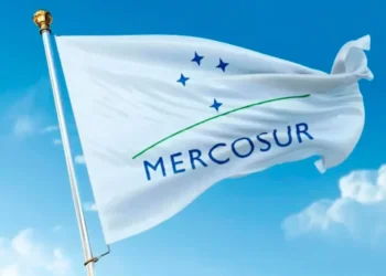 El emblema de Mercosur en su sede de Paraguay. Foto: Archivo