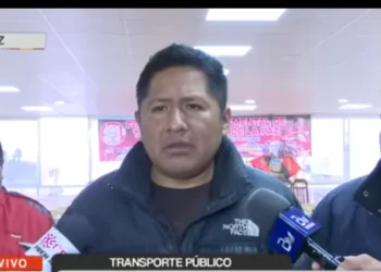 El dirigente transportistas Limbert Tancara. Foto: Captura Btv.