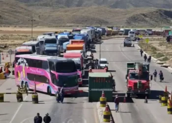 Un bloqueo anterior en una carretera. Foto: Archivo.