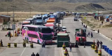 Un bloqueo anterior en una carretera. Foto: Archivo.