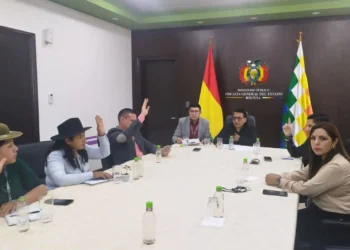 Comisión de Justicia Plural, en una sesión en Sucre. (Foto: Diputados)