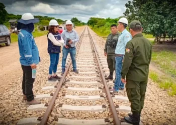 La ferrovía entre Santa Cruz y Cochabamba. Foto: Ministerio de Obras Públicas.
