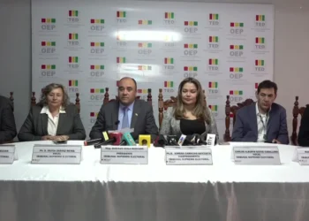 La sala plena del Tribunal Supremo Electoral.