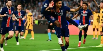 El marroquí Achraf Hakimi abrió el marcador en la final de la Champions-2025. (FOTO: AFP)