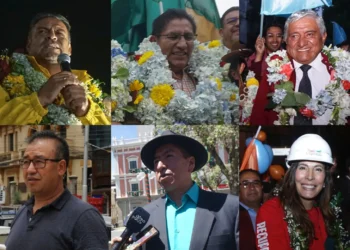 Algunos candidatos a gobernador y alcalde de La Paz y El Alto: Composición: Oswaldo Aguirre