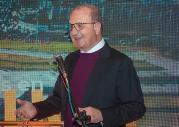 Óscar Jasaui, el CEO de Pacific Credit Rating en su evento de festejo en La Paz