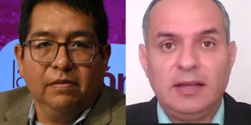 El economista Vicente Aguirre y el exviceministro del Tesoro y Crédito Público Carlos Schlink en Piedra, Papel y Tinta.