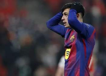 Pedri, durante el partido de Champions ante el Slavia de Praga. (FOTO: AFP)