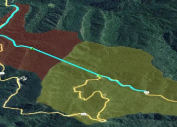 El plano del túnel en Tarija. Foto: Ministerio de Obras Públicas.