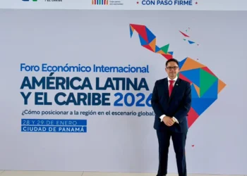 El presidente de la CNI, Gonzalo Morales, en el foro de la CAF. Foto: CNI.
