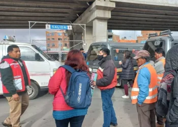 Se intensifican los controles contra el trameaje en El Alto. FOTO: GAMEA