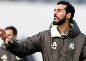 Álvaro Arbeloa en su primer entrenamiento. (FOTO: Real Madrid C.F.)