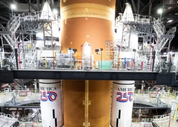 El cohete Sistema de Lanzamiento Espacial de la NASA/NASA