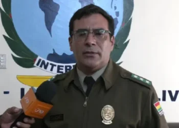 Coronel Pompeo Sánchez, director de Interpol Bolivia. (Foto: Red Uno)