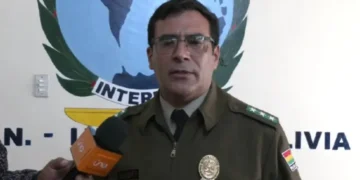 Coronel Pompeo Sánchez, director de Interpol Bolivia. (Foto: Red Uno)