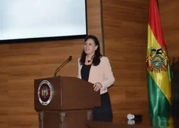La presidenta del TCP, Paola Prudencio, en un acto institucional.