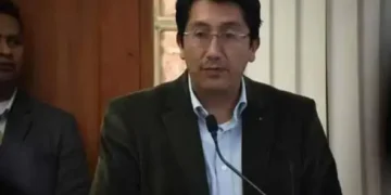 El exgerente de la CNS René Delgado fue aprehendido. FOTO ABI