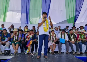 El expresidente Evo Morales reapareció en un acto electoral en el Trópico de Cochabamba. (Foto: Kawsachun Coca)