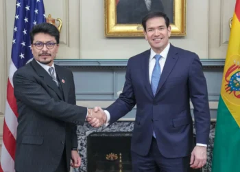 El canciller Fernando Aramayo y el secretario de Estado de Estados Unidos, Marco Rubio.
Foto: Marco Rubio
