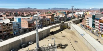 El Distribuidor de Río Seco está entre las obras que serán entregadas por el aniversario de El Alto. FOTO: GAMEA