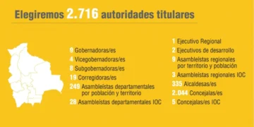 Autoridades titulares y suplentes que se elegirán el 22 de marzo. (Imagen: TSE)