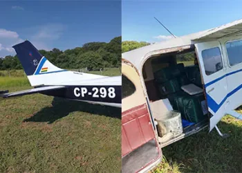 La avioneta con matrícula boliviana aterrizó en una estancia de Brasil.