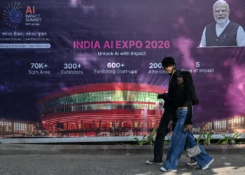 La Cumbre sobre el Impacto de la Inteligencia Artificial (IA) en Nueva Delhi. Foto: AFP