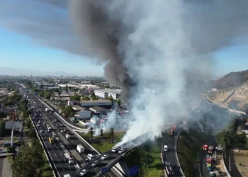 Imagen del accidente en Chile. Foto: AFP