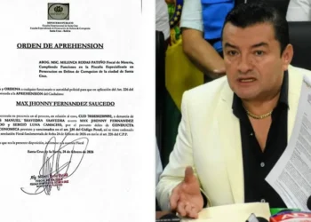 La orden de aprehensión contra Fernández. Foto: Composición La Razón